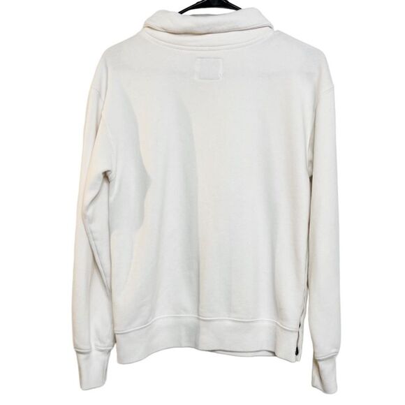 Abercrombie & Fitch Soft Cowl Neck Snap Side Sweater White Size XS - Picture 3 of 6